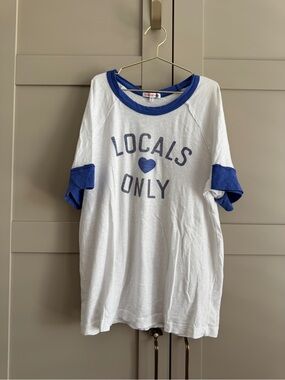 Sundry Graphic Boyfriend Tee Anthropologie Locals Only Oversized White T-Shirt